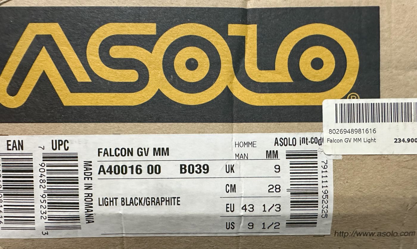 Asolo Falcon Gv Mm Light Black/Graphite