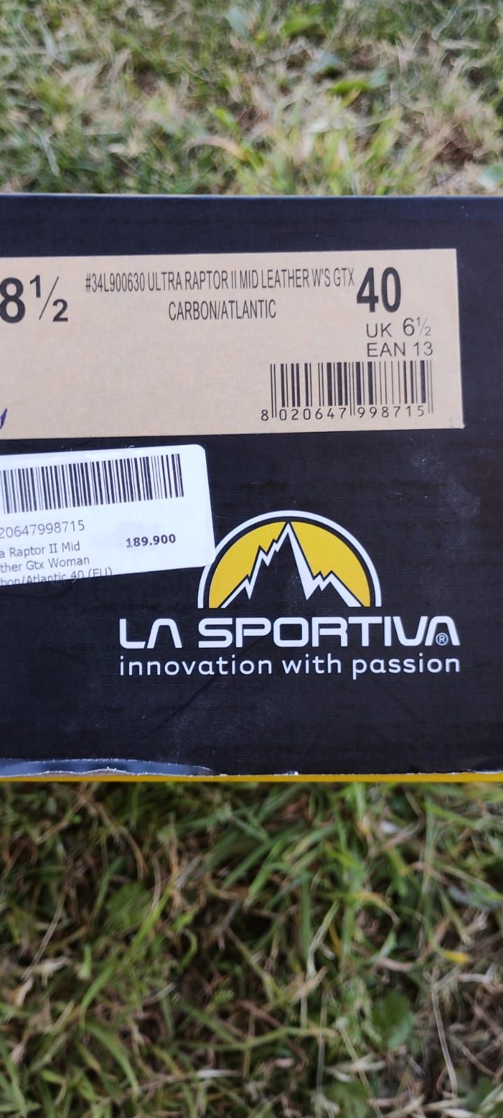 La Sportiva Ultra Raptor Ii Mid Leather Gtx Woman Carbon/Atlantic