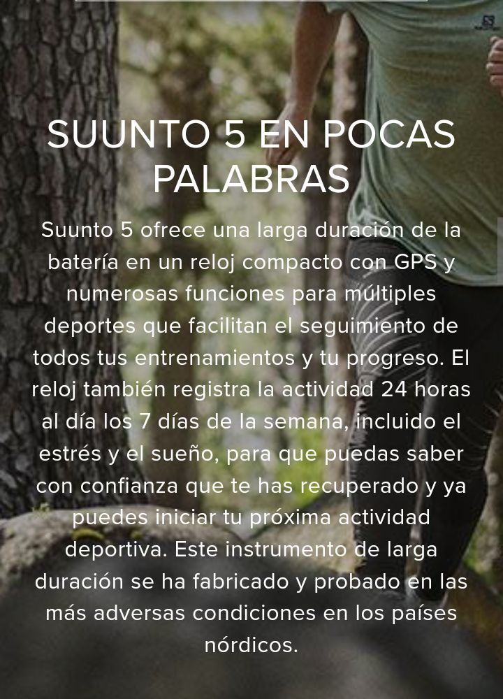 Suunto Suunto 5 Reloj Gps (Batería De Larga Duración)