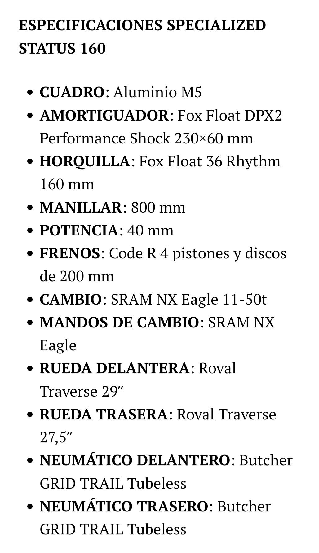 Specialized Status 160 S2