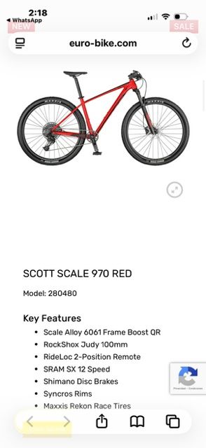 Scott Scale  970 Red