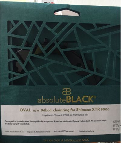 Absolute Black Oval N/W 96 Bcs Chainring Para Shimano Xtr M9000 M9020) 32T